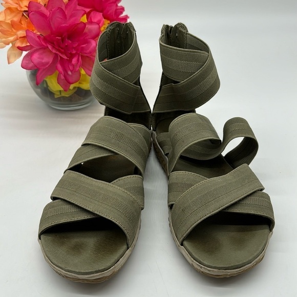Sorel Green Gladiator Sandals Size 8.5 MCS5977K - Picture 1 of 7